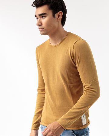 BROWN MEN'S KNITTED SWEATER 1D22FW6011LS0124