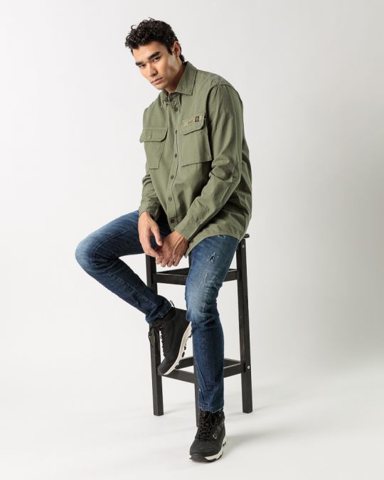 KHAKI MEN'S SHIRT 1D22FW5001LS6106