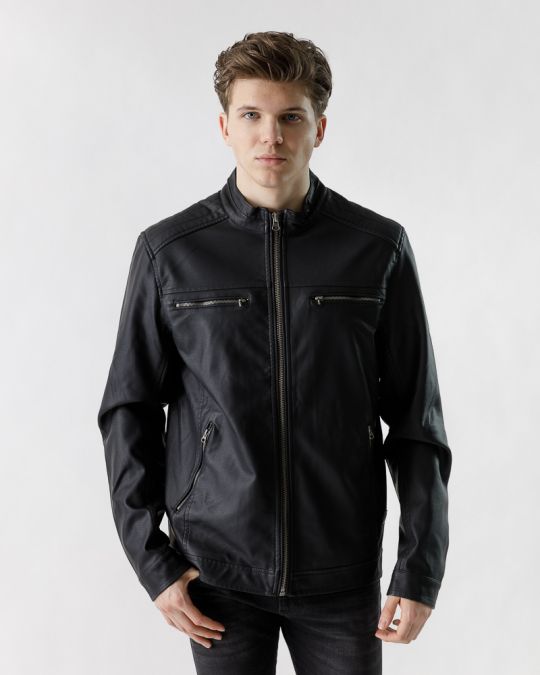 BLACK MEN'S LONG COAT 1D23SS3020KA9000