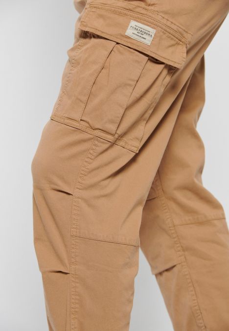 BEIGE FUNKY BUDDHA  MEN'S PANTS FBM007-034-02 23SS