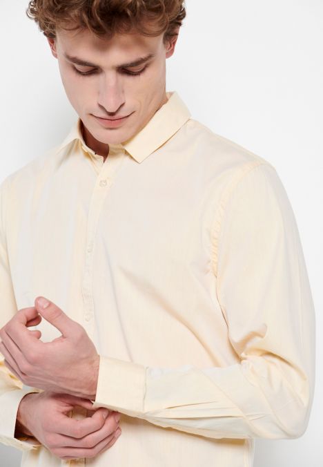 YELLOW FUNKY BUDDHA  MEN'S SHIRT FBM007-012-05 23SS