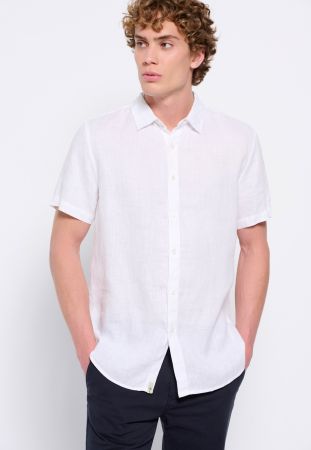 WHITE FUNKY BUDDHA  MEN'S SHIRT FBM007-002-05 23SS