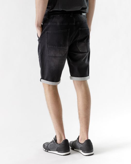 BLACK MEN'S JOGJEAN SHORTS 1D23SS1130MP7166
