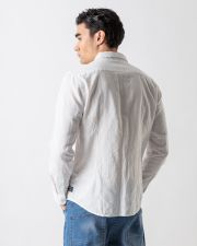 WHITE MEN'S LS SHIRT