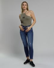 KHAKI WOMEN'S SLEEVLES TOP