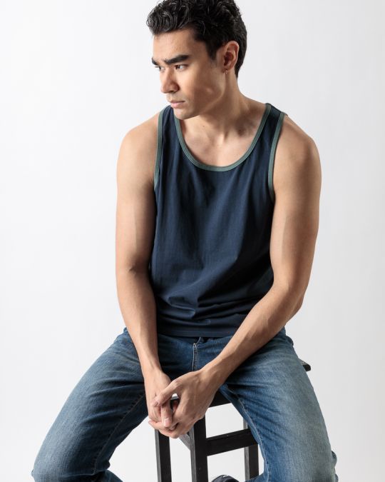 BLUE MEN'S SL T-SHIRT 1D23SS4012SL0105