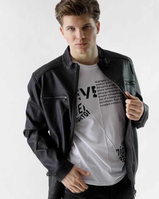 BLACK MEN'S LONG COAT 1D23SS3020KA9000