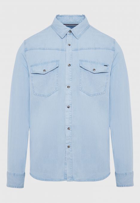 BLUE FUNKY BUDDHA  MEN'S SHIRT FBM007-062-05 23SS
