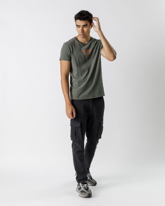GREEN MEN'S ROUND NECK T-SHIRT 1D23FW4020SS0104