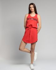 RED WOMEN'S SHORT DRESS