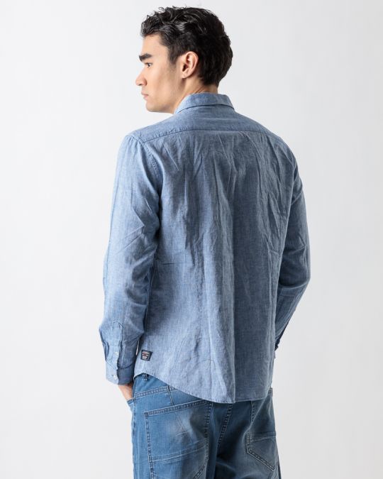 BLUE MEN'S LS SHIRT 1D23SS5000LS1306