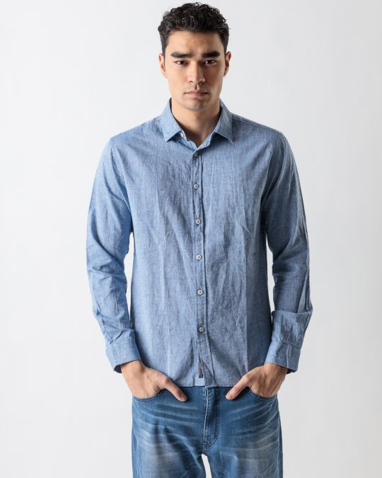 BLUE MEN'S LS SHIRT 1D23SS5000LS1306