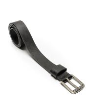 BLACK MEN'S LEATHER BELT