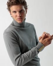 GREY MEN'S KNITTED SWEATER