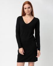 BLACK WOMEN'S KNITTED DRESS