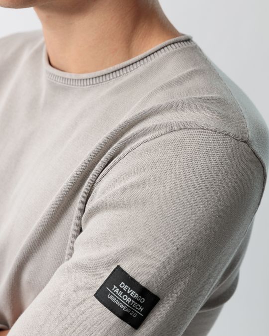 GREY MEN'S KNITTED SWEATER 1D23FW6008LS1124