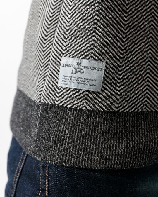 BLACK MEN'S KNITTED SWEATER 1D23FW6010LS1101