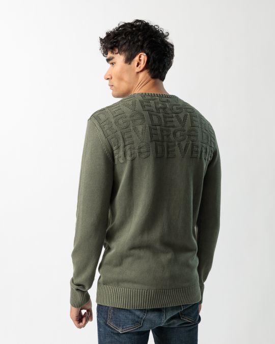KHAKI MEN'S KNITTED SWEATER 1D23FW6011LS1124