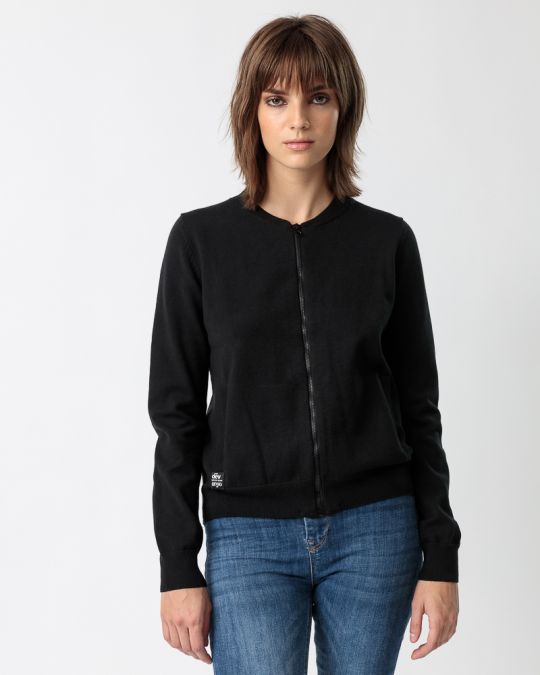 BLACK WOMEN'S  ZIP-UP 2D23FW4595KA1101