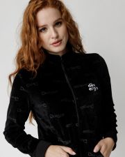 BLACK WOMEN'S ZIP-UP TOP