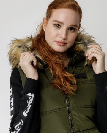 KHAKI WOMEN'S SHORT VEST 2D23FW7522SL1600