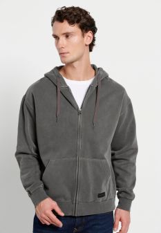 GREY FUNKY BUDDHA  MEN'S HOODIE FBM008-004-06 23FW