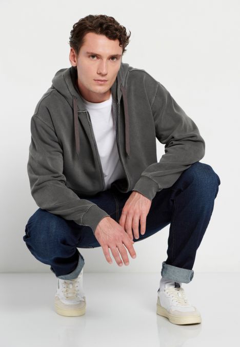 GREY FUNKY BUDDHA  MEN'S HOODIE FBM008-004-06 23FW