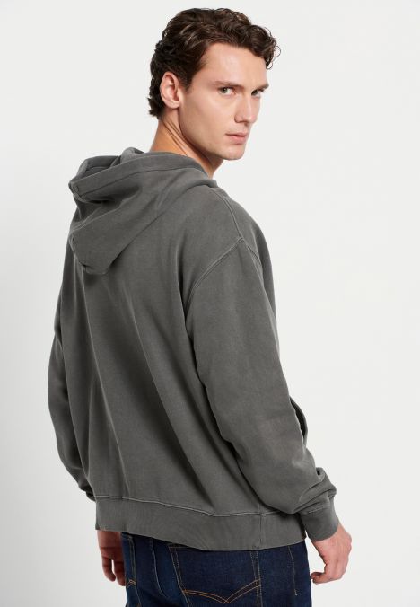 GREY FUNKY BUDDHA  MEN'S HOODIE FBM008-004-06 23FW