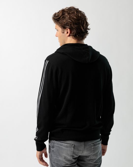 BLACK MEN'S KNITTED SWEATER 1D23FW6000LS1101