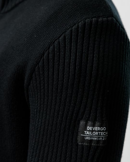 BLACK MEN'S LOOSE FIT ZIPPED 1D23FW6001KA1101