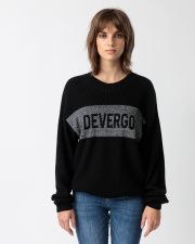 BLACK WOMEN'S KNITTED PULLOVER