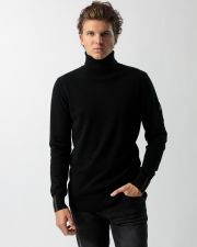 BLACK MEN'S KNITTED SWEATER