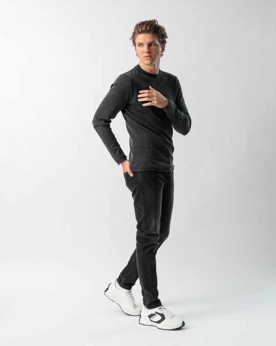 GREY MEN'S KNITTED SWEATER 1D23FW6008LS1124