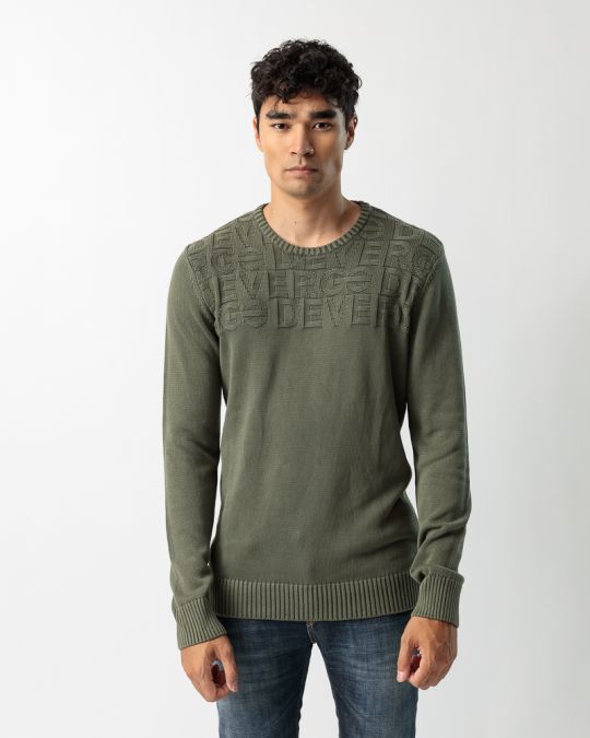 KHAKI MEN'S KNITTED SWEATER 1D23FW6011LS1124