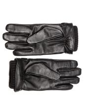 BLACK MEN'S LEATHER GLOVES