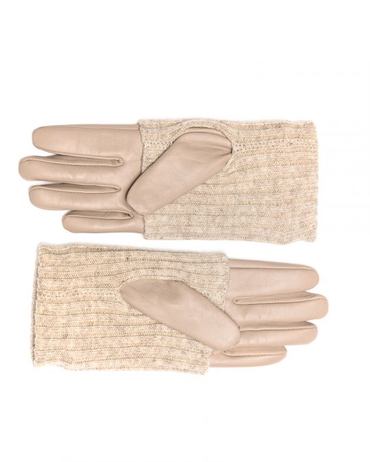 GREY WOMEN'S LEATHER GLOVES 2D23FW8533KE2100