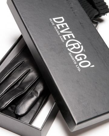 BLACK WOMEN'S LEATHER GLOVES 2D23FW8533KE2100