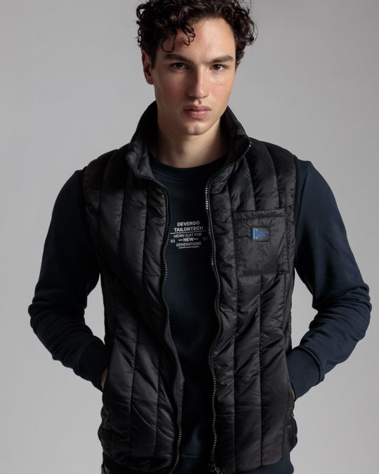 BLACK MEN'S VEST 1D24SS7003SL1600