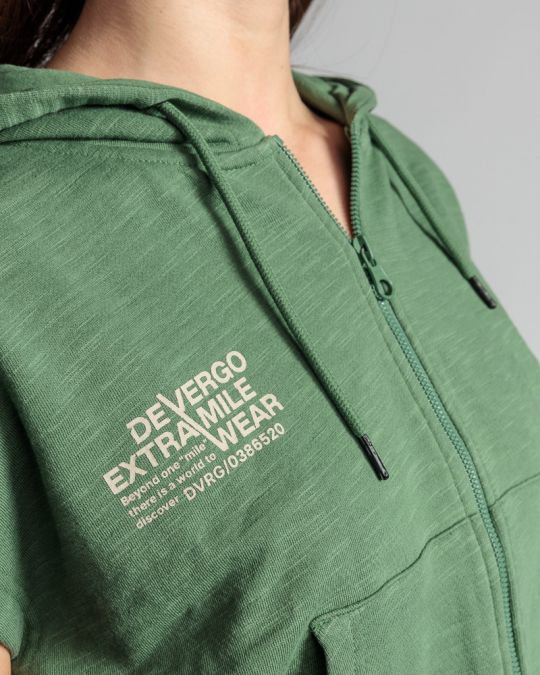 GREEN WOMEN'S SHORT-SLEEVED PULLOVER 2D24SS4591SL0705