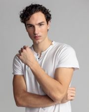 WHITE MEN'S T-SHIRT