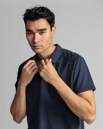 BLUE MEN'S T-SHIRT 1D24SS4024SS0106