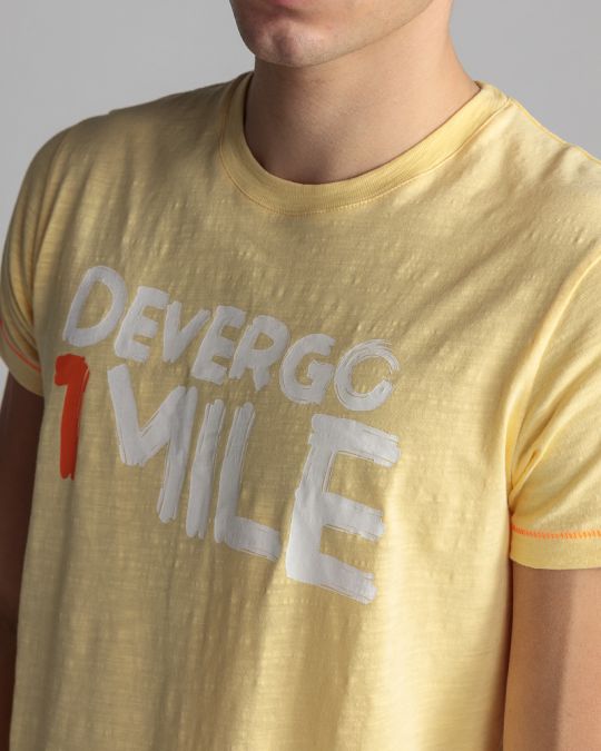 YELLOW MEN'S T-SHIRT 1D24SS4052SS3805