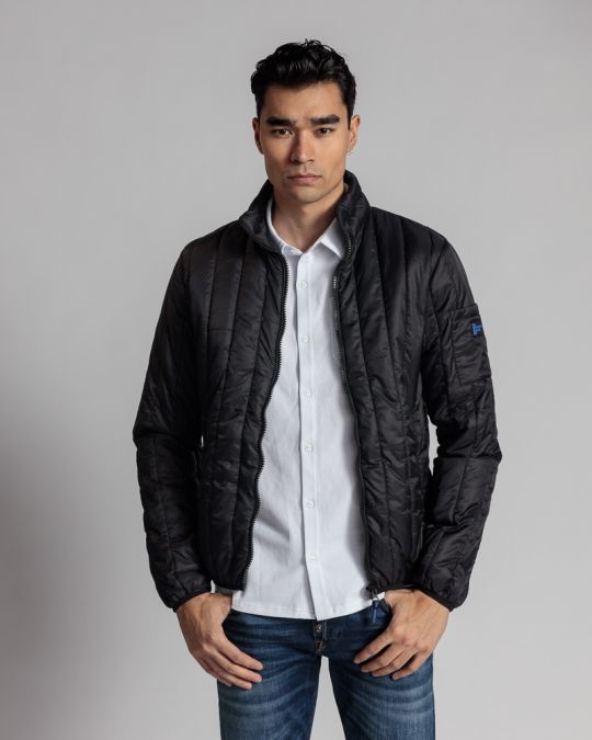 BLACK MEN'S COAT 1D24SS3005KA1600