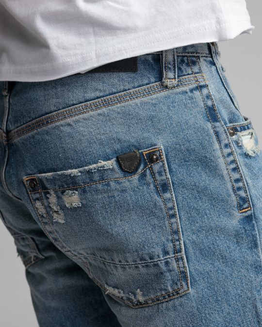 INDIGO MEN'S JEANS SHORTS - FRANK SHORTS 24114 1J24SS0053MP2674ST