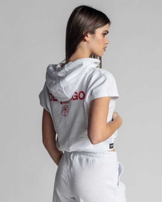 WHITE WOMEN'S SHORT-SLEEVED PULLOVER 2D24SS4591SL0705