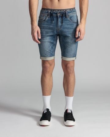BLUE MEN'S JOGJEAN SHORTS 1D24SS1131MP7164