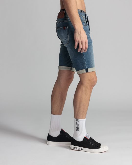 BLUE MEN'S JOGJEAN SHORTS 1D24SS1131MP7164