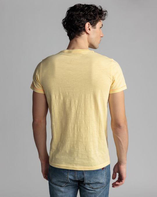 YELLOW MEN'S T-SHIRT 1D24SS4052SS3805