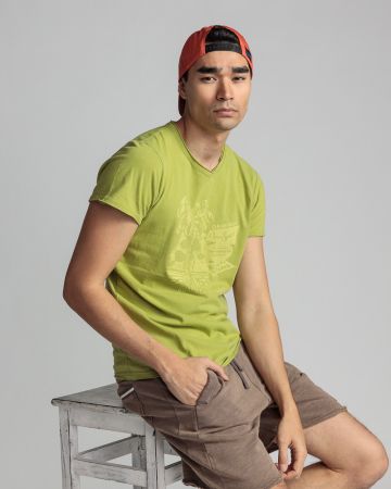 BLUE MEN'S T-SHIRT 1D24SS4065SS0106