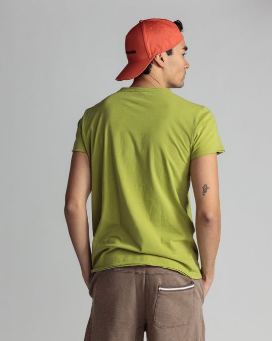 GREEN MEN'S T-SHIRT 1D24SS4065SS0106